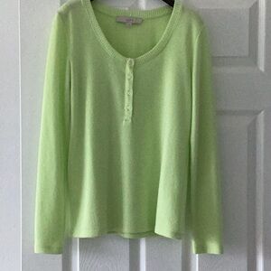 LOFT Lime Green Long Sleeve Tee
